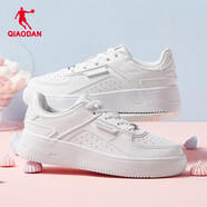 喬丹QIAODAN運動(dòng)鞋板鞋女鞋 25新款女板鞋小白鞋女空軍一號百搭滑板鞋 喬丹白 37