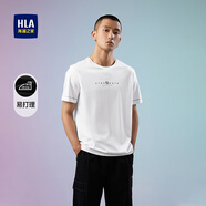 海瀾之家（HLA）短袖T恤易打理舒適彈力圓領(lǐng)短袖男 米白花紋N5 XS 160/80A 推薦100~112斤
