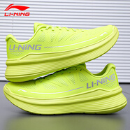 李寧云五代男鞋運動(dòng)鞋秋季軟底網(wǎng)面透氣跑步鞋減震回彈百搭休閑鞋子男 熒光檸檬綠 39