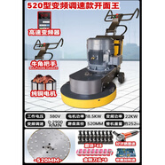 環(huán)氧混凝土地面打磨除漆水磨石固化無塵高頻速拋光水泥地坪研磨機 520型變頻調(diào)速開面王