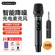 山水（SANSUI）M2 無(wú)線(xiàn)麥克風(fēng)萬(wàn)能話(huà)筒家庭KTV唱歌演講舞臺K歌會(huì )議音箱音響功放車(chē)載通用一拖一