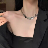戚小米金屬重工y2k甜酷風(fēng)紐扣項鏈女鎖骨鏈項圈choker頸環(huán)高級感頸鏈酷 紐扣項鏈