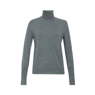 阿瑪施（AMASS）秋冬新款高領(lǐng)顯瘦百搭針織長(cháng)袖女士羊毛衫女5399471 灰色 M 3碼