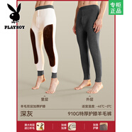 花花公子保暖褲男士東北抗寒羊毛褲男加絨加厚零下40度防寒棉絨線(xiàn)褲男冬季 【910G巨厚羊毛褲-雙層護膝】深灰 L 170 【適合體重90-120斤】