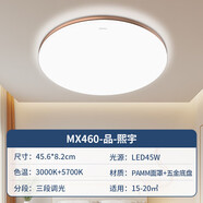 歐普照明（OPPLE）照明led高端大氣客廳主燈三防吸頂燈新款臥室燈超亮燈具 MX460-圓形45W三段調光