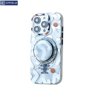 卡斐樂(lè)（Cafele）涂鴉藝術(shù)磁吸適用iPhone16/15Promax手機(jī)殼蘋(píng)果14氣囊支架 涂鴉藝術(shù)【白色++同色氣囊支架】磁吸磨砂殼 蘋(píng)果 iPhone 15 Pro Max
