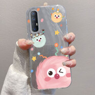 星因適用OPPOReno3Pro手機殼reno新款3por全包防摔r3PRO保護套opq0女款rone3男感R3PO后外殼oppo透明羽 羽紗IMD-透明-PSA01三只煤球 OPPO Reno3 P