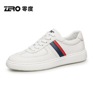 零度Zero男鞋板鞋2025秋冬新款真皮小白鞋時(shí)尚輕便防滑耐磨休閑皮鞋男 白色 40 【拍比運(yùn)動(dòng)鞋小1碼】