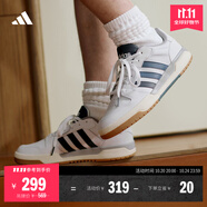 adidas ENTRAP美式校園風(fēng)運(yùn)動板鞋少年感復(fù)古籃球鞋男女阿迪達(dá)斯 白色/藍(lán)色   41
