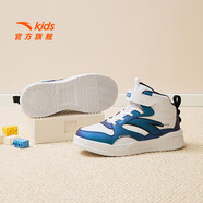 安踏兒童運(yùn)動(dòng)鞋男女童2024秋冬學(xué)生防滑保暖防風(fēng)高幫板鞋小白鞋【男款】安踏白/遠(yuǎn)山藍(lán)8002-438碼