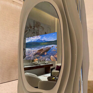 YAWATER防水定制魔鏡電視鏡面浴室高清廣告機洗手臺藍牙WiFi戶(hù)外室內酒店魔鏡智能安卓觸摸顯示器高清顯示 展廳定制魔鏡(內嵌43吋) 可觸摸