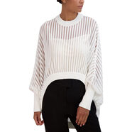 BCBGMAXAZRIA 女式套頭圓領(lǐng)蝙蝠袖毛衣 Gardenia X-Large