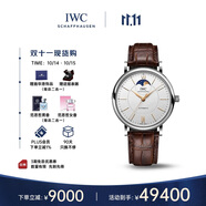 萬國（IWC）柏濤菲諾系列 鍍銀棕帶 月相 自動機械男表 IW459401 40mm