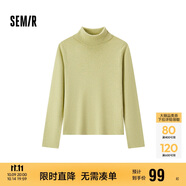 森馬（Semir）森柔毛衫|毛衣女基礎款高領(lǐng)緊身2024冬季純色套頭衫109724107011
