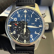 【二手99新】萬國（IWC）飛行員系列自動機械表男士運動休閑二手奢侈品腕表 小王子特別版 【全套】43mm 皮帶黑盤 IW377709