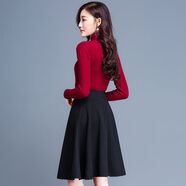 高腰毛呢半身裙加厚秋冬季女中長(cháng)款a字裙大碼蓬蓬傘裙冬天短裙子 黑色【有口袋】 M