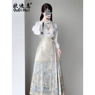 歐迪惠（Oudihui）馬面裙女春秋2025新款夏季新中式連衣裙子女國(guó)風(fēng)漢服女裝日常套裝 套裝 M
