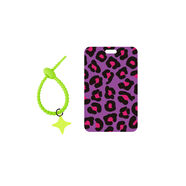 nextfun原創(chuàng  )設計豹紋蘋(píng)果華為手機掛繩掛脖防手機斜挎掛繩夾片 豹紋紫黑花單獨卡套