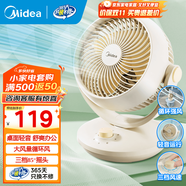 美的（Midea）【空調(diào)伴侶】【桌面風(fēng)扇】電風(fēng)扇家用風(fēng)扇空氣循環(huán)扇桌面小風(fēng)扇手持迷你電扇便攜小型宿舍輕音節(jié)能 【3檔循環(huán)扇】GAF18AD