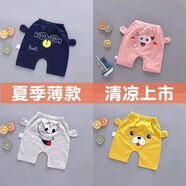 水瓶貓寶寶七分褲夏季兒童哈倫褲小孩子短褲男女小童褲子嬰兒休閑褲薄款 [5條裝]男寶七分褲 顏色隨 [S碼]建議1歲以內