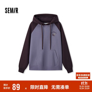 森馬（Semir）地理系列衛(wèi)衣女冬季圖案插肩袖加絨連帽上衣101724116010