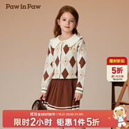 PawinPaw卡通小熊童裝秋冬女童氣質(zhì)淑女毛織針織套裝裙子 Brown棕色/85 130 cm