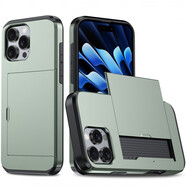 何佳功卡包適用蘋果16手機(jī)殼插卡iPhone16proMax裝卡13防摔15pro錢包14保護(hù)套XS男16plus滑蓋11商務(wù)12外 SGP插卡-淺綠色 iPhoneSE4
