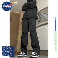 NASAWASSUP三防暴雨級(jí)防水沖鋒褲男春夏秋季休閑戶(hù)外登山美式機(jī)能工裝褲子男 黑色 H333【夏季】 常規(guī) XL 【建議115-135斤】