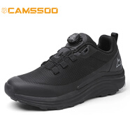 美駱世家（CAMSSOO）春夏戶(hù)外男鞋跑步鞋減震耐磨網(wǎng)面透氣舒適女鞋百搭休閑鞋登山徒步 黑色女 36