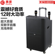 惠度（HuiDu）WX-12專業(yè)三分頻戶外拉桿音響舞臺(tái)級(jí)大功率音箱卡拉OK戶外演出活動(dòng)移動(dòng)會(huì)議電瓶音響 12寸三分頻拉桿音箱/WX-12