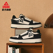匹克態(tài)極畫(huà)報板鞋男2025秋季新款休閑鞋百搭時(shí)尚板鞋女情侶板鞋運動(dòng)鞋 黑色/米白【男款】 42