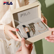 斐樂(lè )（FILA）手表女復古簡(jiǎn)約小方表女士腕表圣誕節禮物送女友6464-105A