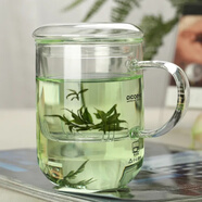 品茶憶友玻璃杯水杯子泡茶杯茶水分離杯辦公室耐熱防爆帶 紳士杯 400ml