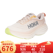 HOKA ONE ONE 女款 Bondi 8邦代8輕便緩震慢跑鞋運(yùn)動(dòng)鞋 1127952女款CMV-乳白色/香草色 40 (US8 40)