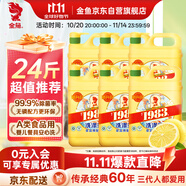 金魚洗潔精2kg*6瓶整箱裝 A類食品用商用洗滌靈 果蔬清洗劑去油強力