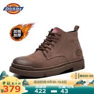 Dickies馬丁靴男靴2025秋冬靴子男英倫風(fēng)短靴簡(jiǎn)約百搭高幫男鞋情侶工裝鞋 棕色加絨【男女款】 39