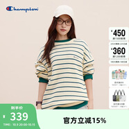 Champion冠軍T恤男2024秋季新款華夫格長(zhǎng)袖純棉休閑條紋上衣潮牌