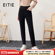 愛特愛（EITIE）高腰保暖顯瘦羽絨褲百搭通勤小腳褲冬季新款休閑褲長褲D2205005 黑色20 2XL 175