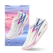 361°跑鞋男鞋飛燃3.0專(zhuān)業(yè)運動(dòng)馬拉松慢跑步鞋減震舒適輕便透氣鞋 羽毛白/螢光爆炸粉 3.0 42