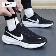 耐克（NIKE）男鞋跑步鞋 25秋季新款運動鞋耐磨登山休閑鞋子男網(wǎng)面透氣慢跑鞋 【軟彈減震】革命者8-經(jīng)典黑白/曬圖退10 41 （內(nèi)長260mm）
