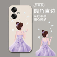 夢逸軒適用小米Redmi 13C手機殼紅米13R硅膠軟套全包直邊男女防摔保護外殼超薄防滑網(wǎng)紅可愛情侶 白-藍色之戀(卡通磨砂TF 選項4(簡約單殼款)