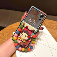 凱巖不二家女孩適用榮耀MagicVFlip2手機殼折疊屏卡通可愛(ài)皮質(zhì)手提鏈條magicvflip新款全包防摔保護套 鉸鏈殼【油畫(huà)不二家女孩+手鏈】 榮耀Magic V Flip2