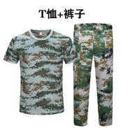 季獅軍訓(xùn)迷彩服全套男女學(xué)生夏季薄款迷彩訓(xùn)練服初高中批發(fā)軍訓(xùn)服裝 灰迷彩短袖2件套 5XL/195(適合體重200斤左右)
