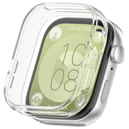 SHOUBIAODAI適用華為Watch Fit3手表全包TPU保護殼運動智能NFC男女款電鍍百搭潮款防摔殼新款多選軟殼輕奢配件 【全包新款軟殼】透明白 適用華為Watch Fit3手表