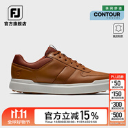 FootJoy高爾夫球鞋男士FJ全新Contour Casual休閑舒適golf無(wú)釘球鞋男板鞋 54373棕 39 碼=美碼6.5碼