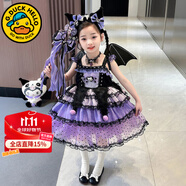 G.DUCKKIDS庫(kù)洛米衣服女童兒童連衣裙夏季洛麗塔公主裙生日裙子春秋圣誕服裝 吊帶裙子 夏季 130 建議身高120-130cm7-8歲