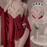 瑰若性感睡衣服情趣內衣女性房事戰袍制服誘惑套裝大尺度情侶趣味qqny 睡裙+外袍肉絲夫妻刺激高檔純欲辣妹約會(huì )嫵媚戰衣穿搭