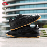 李寧（LI-NING）天跡男鞋夏季透氣減震回彈經(jīng)典休閑鞋AGCU095 黑色-6 42