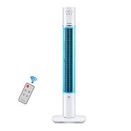 艾美特遙控塔扇FT47R-W 無(wú)葉風(fēng)扇大廈扇家用香熏WIFI臥室房間落地 藍色遙控款