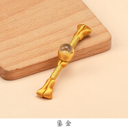 中式旗袍盤扣扣子國(guó)風(fēng)金箔繞線流蘇一字扣唐裝手工編織紐扣輔料 鎏金【短款】